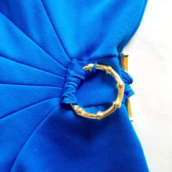 Bright Bluse Turquoise Stretch Dress Size 14 (Fits 16) - Picture 2 of 2